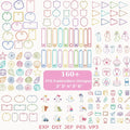 ITH Applique Embroidery Bundle 160+ Designs, , Scallped Name Tag Embroidery File, ITH Back To School Tag Applique , Pes Jef Dst Exp Vp3