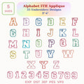 ITH Alphabet Bag Tag Embroidery Font, BX Font, Monogram A-Z, In The Hoop Backpack Charm, Girls School Bag Tag, dst,des, exp, jep, vp3