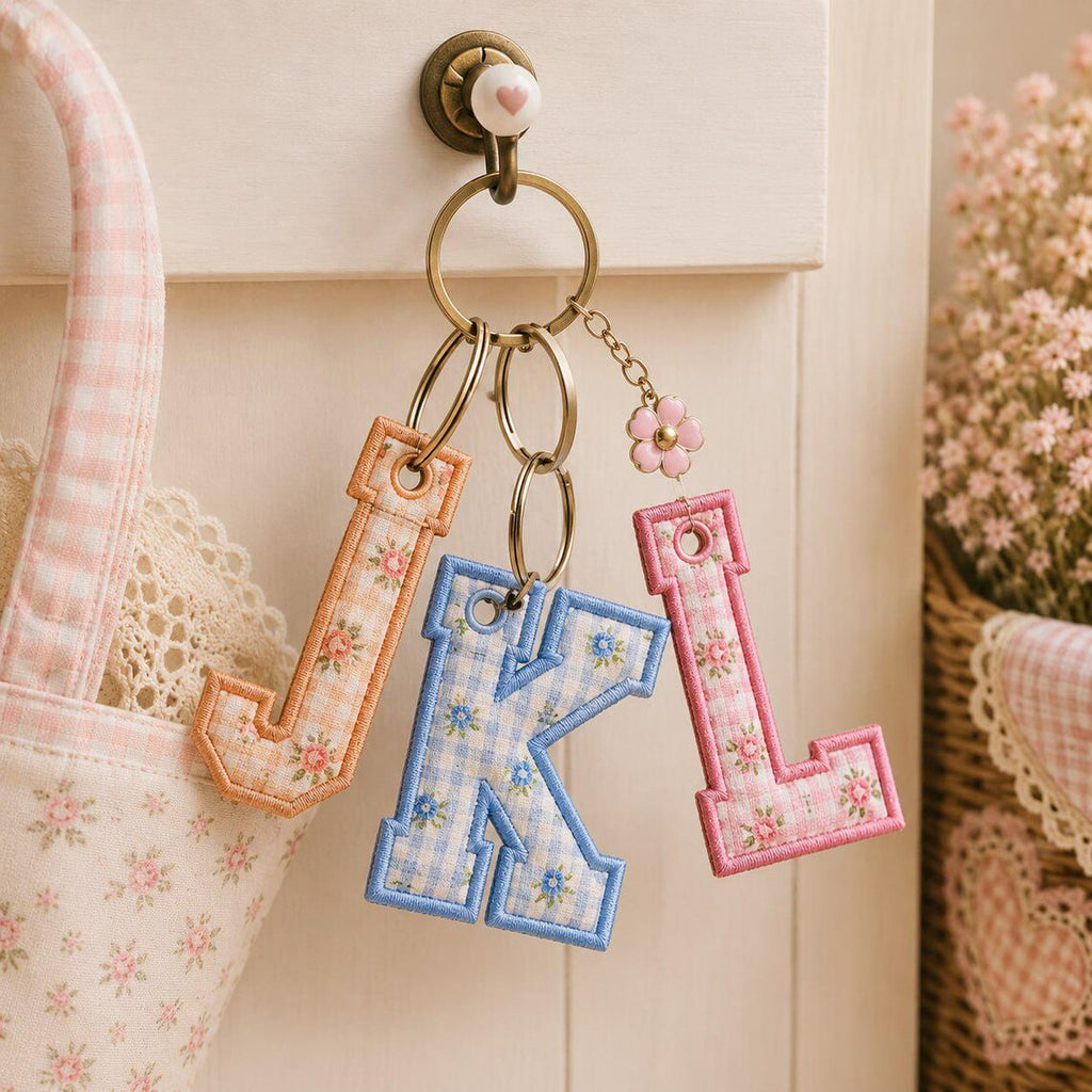 ITH Alphabet Bag Tag Embroidery Font, BX Font, Monogram A-Z, In The Hoop Backpack Charm, Girls School Bag Tag, dst,des, exp, jep, vp3
