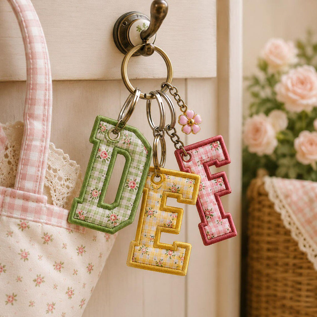 ITH Alphabet Bag Tag Embroidery Font, BX Font, Monogram A-Z, In The Hoop Backpack Charm, Girls School Bag Tag, dst,des, exp, jep, vp3
