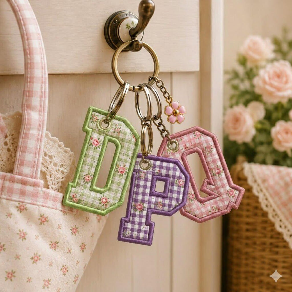 ITH Alphabet Bag Tag Embroidery Font, BX Font, Monogram A-Z, In The Hoop Backpack Charm, Girls School Bag Tag, dst,des, exp, jep, vp3